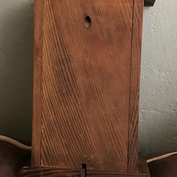 Vintage Wooden Box Stained Glass Butterfly Candle Holder - Picture 4 of 6